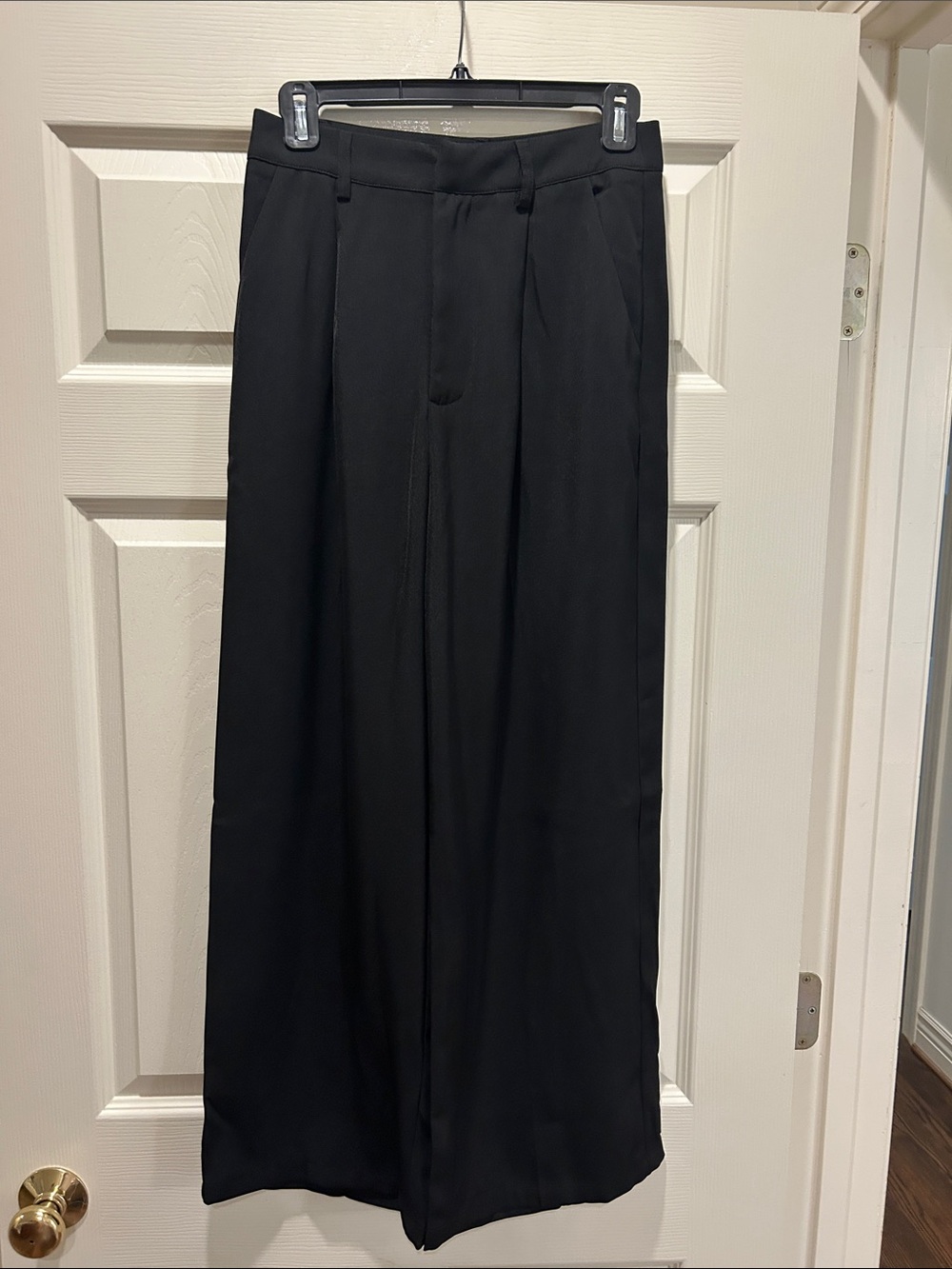 Cider Black Wide-Leg Women's Trousers
